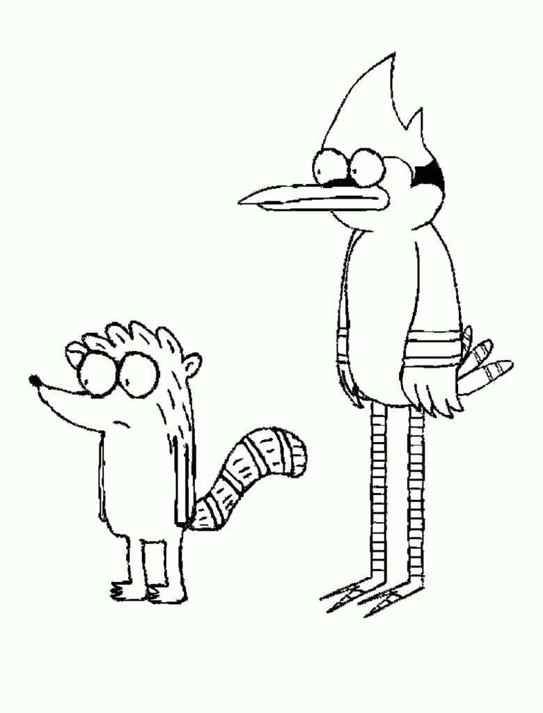 regular show coloring pages benson