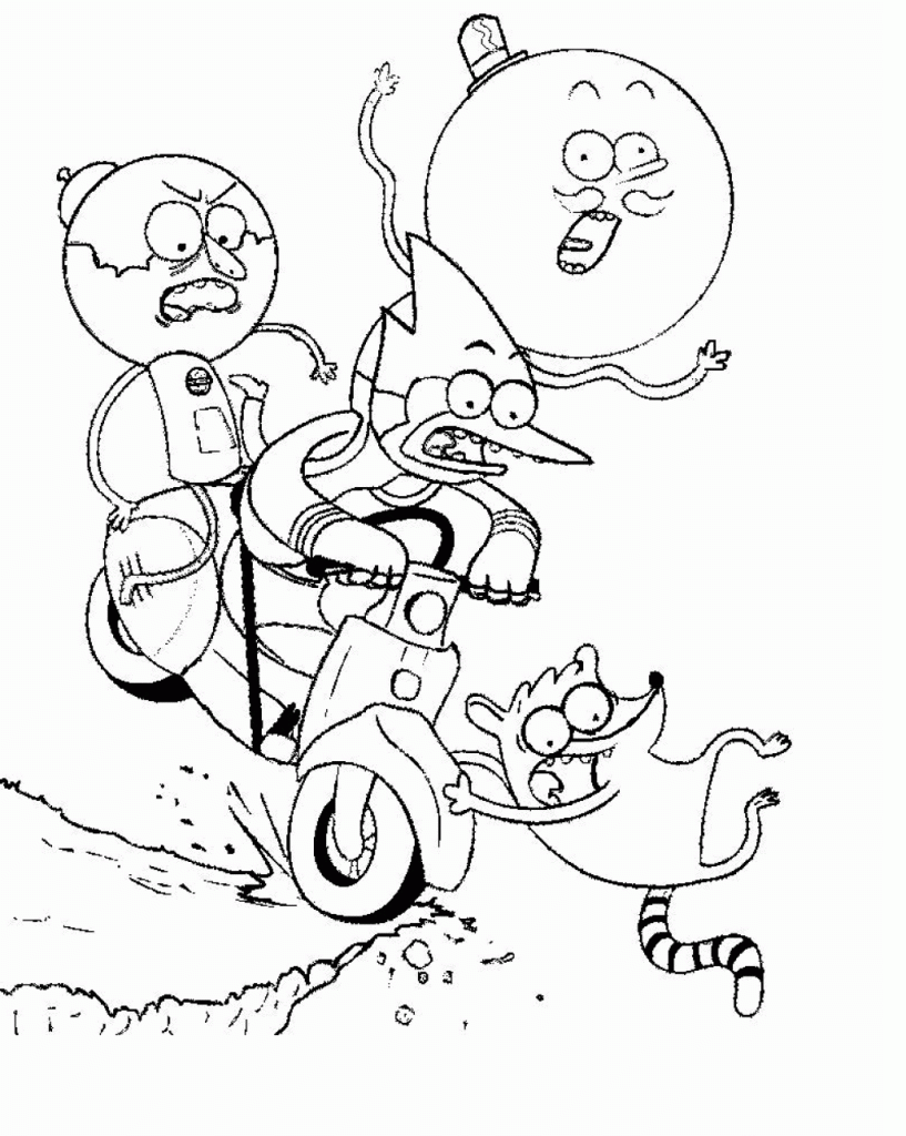 Regular Show Scene Coloring Page