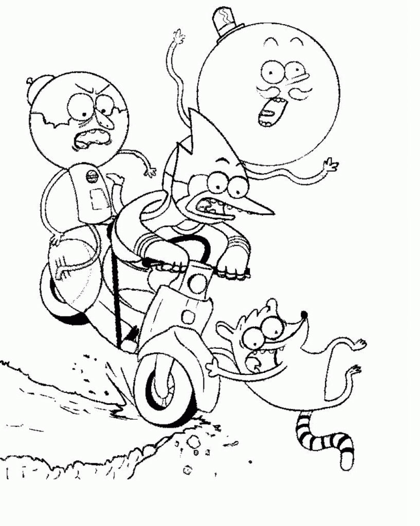 regular show coloring pages benson