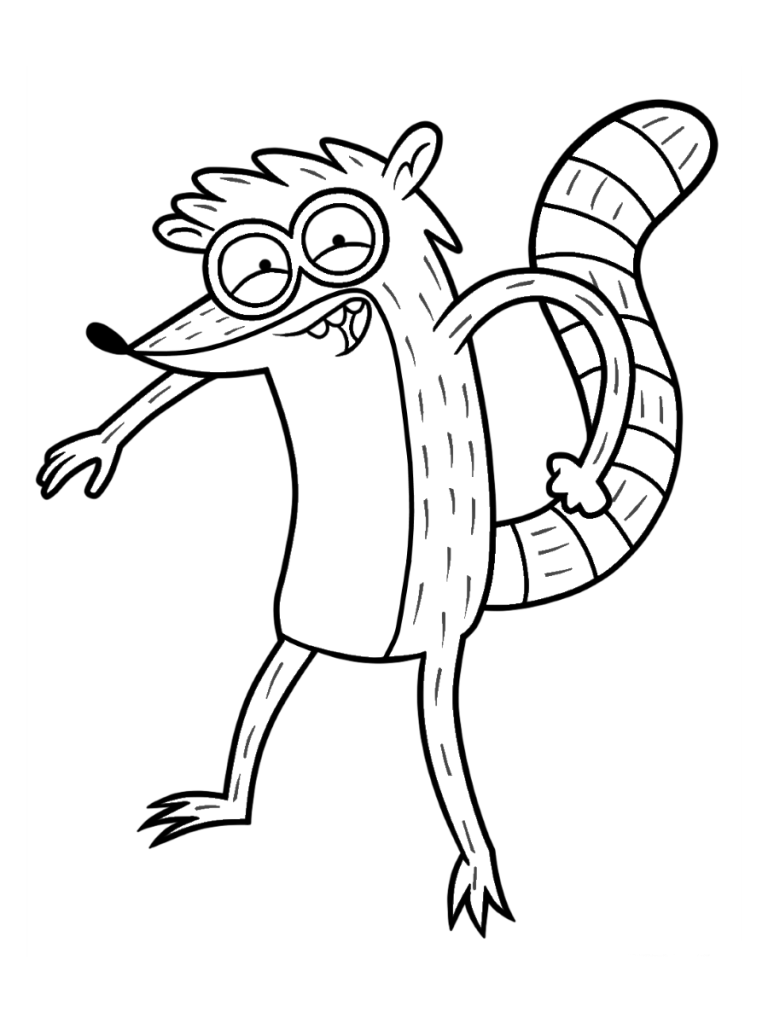 Rigby Regular Show Coloring Page