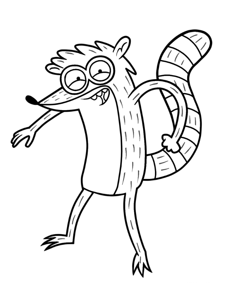 regular show coloring pages benson