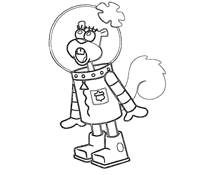 Sandy Cheeks Coloring Page