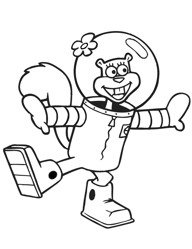 sandy coloring pages