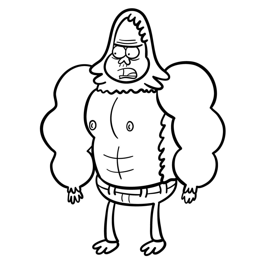 Skips Regular Show Coloring Page