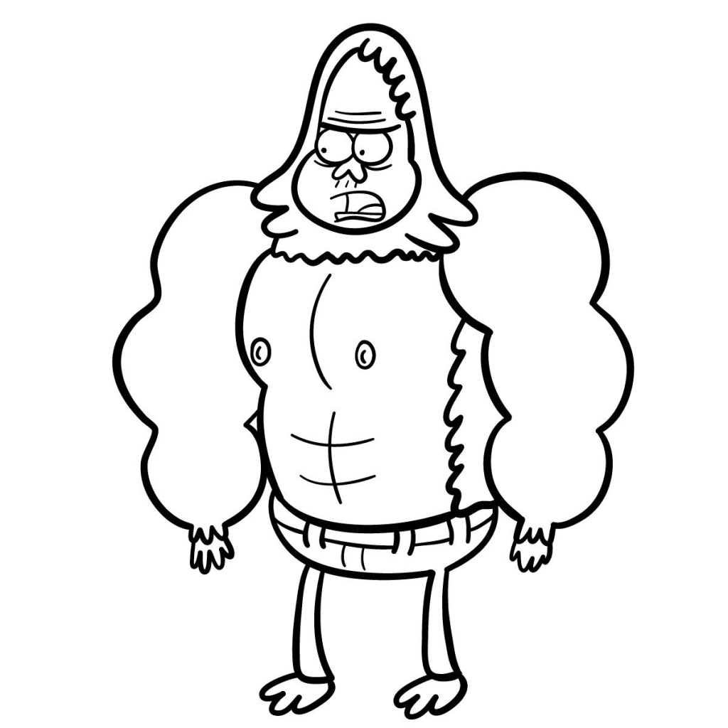 regular show coloring pages benson