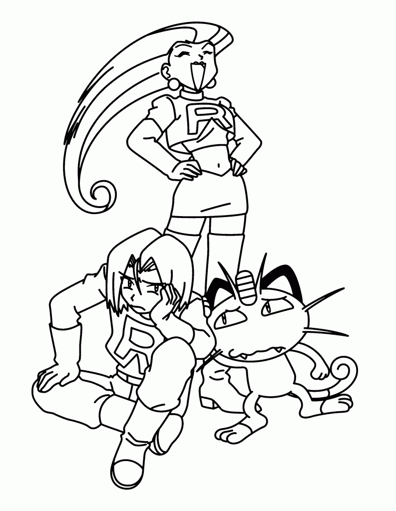 Team Rocket Coloring Page