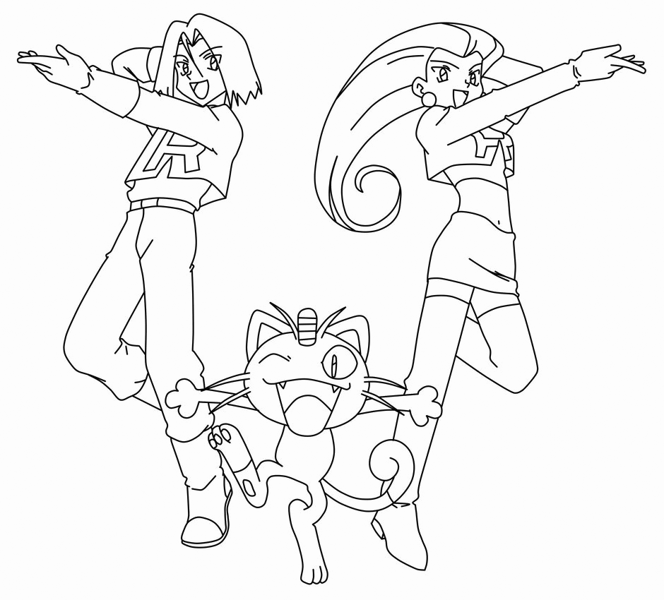 Team Rocket Coloring Pages