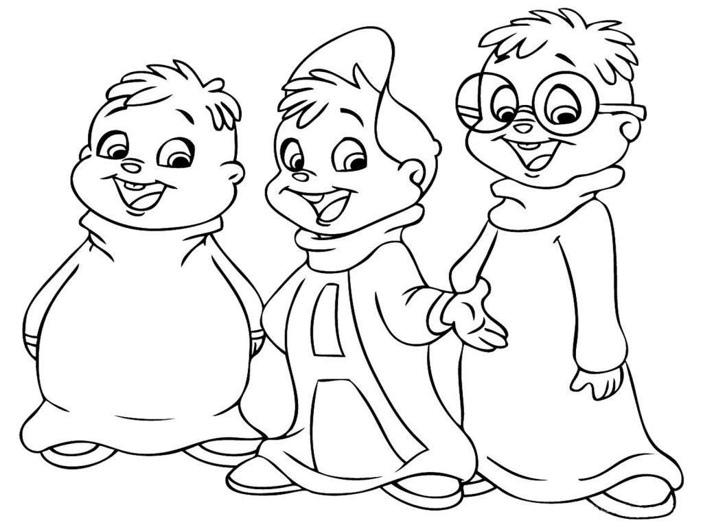 The Chipmunks Coloring Page