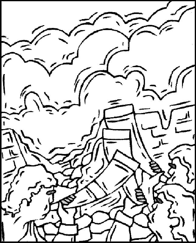 Walls Of Jericho Coloring Page