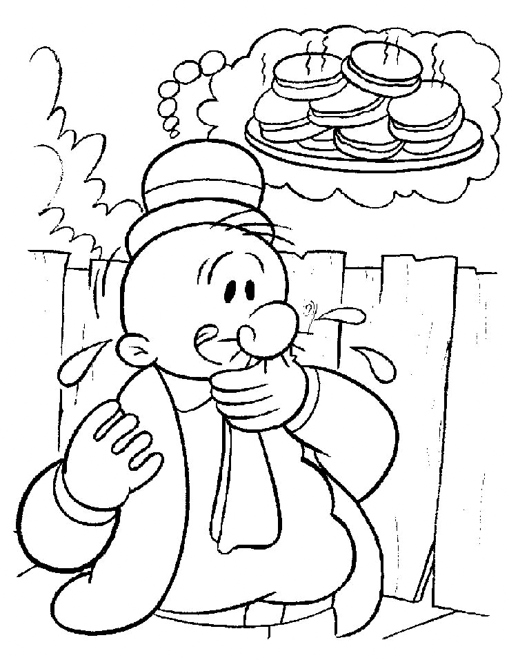 Wimpy Popeye Coloring Pages