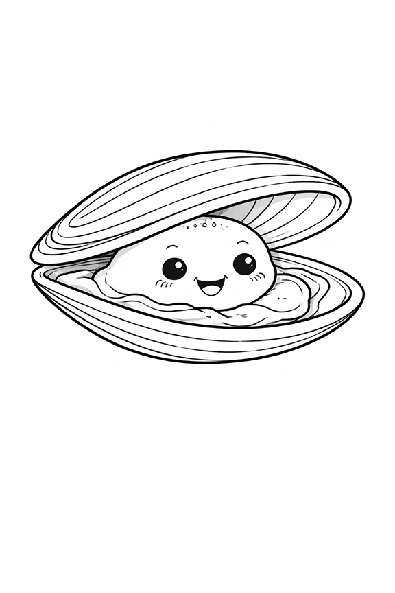 Mussel Coloring Page