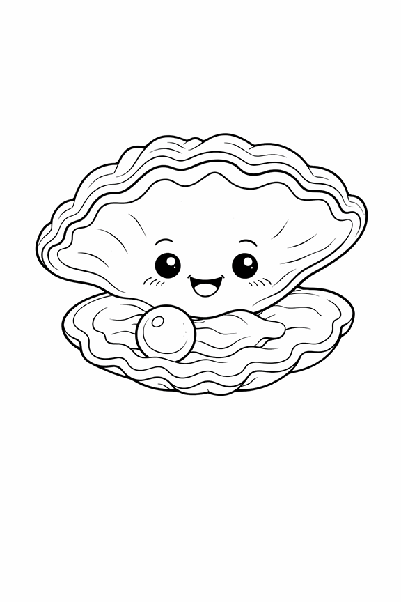 Oyster Coloring Page