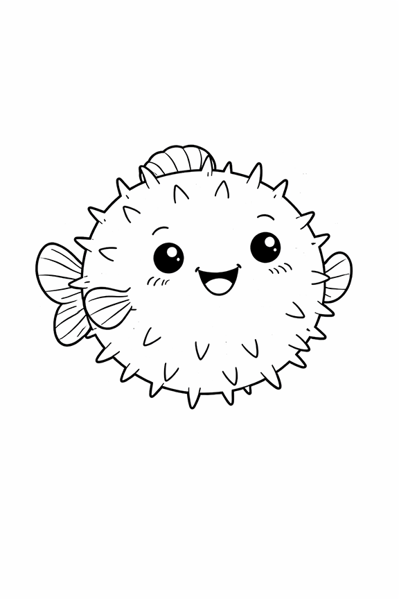 Puffer Fish Coloring Page