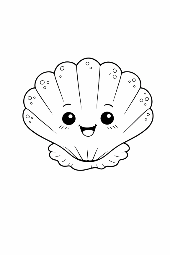 Scallop Coloring Page