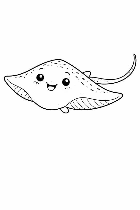 Stingray Coloring Page
