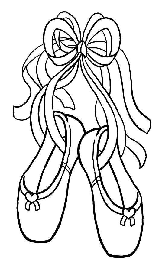 Ballet Shoes Coloring Page
