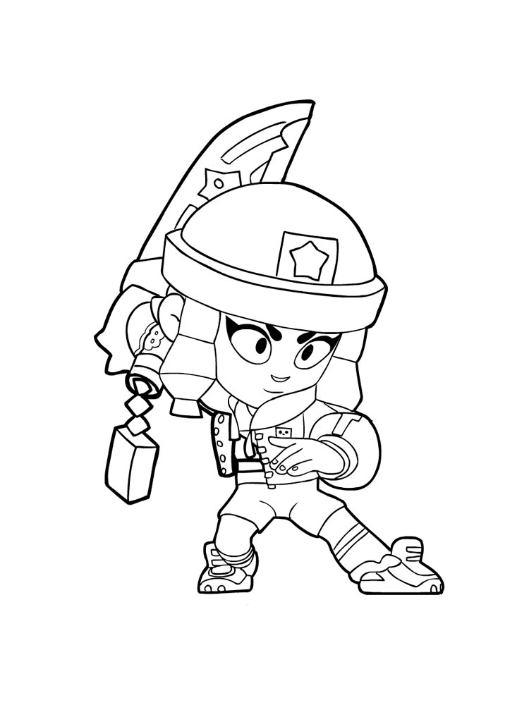 Bibi Brawl Stars Coloring Page