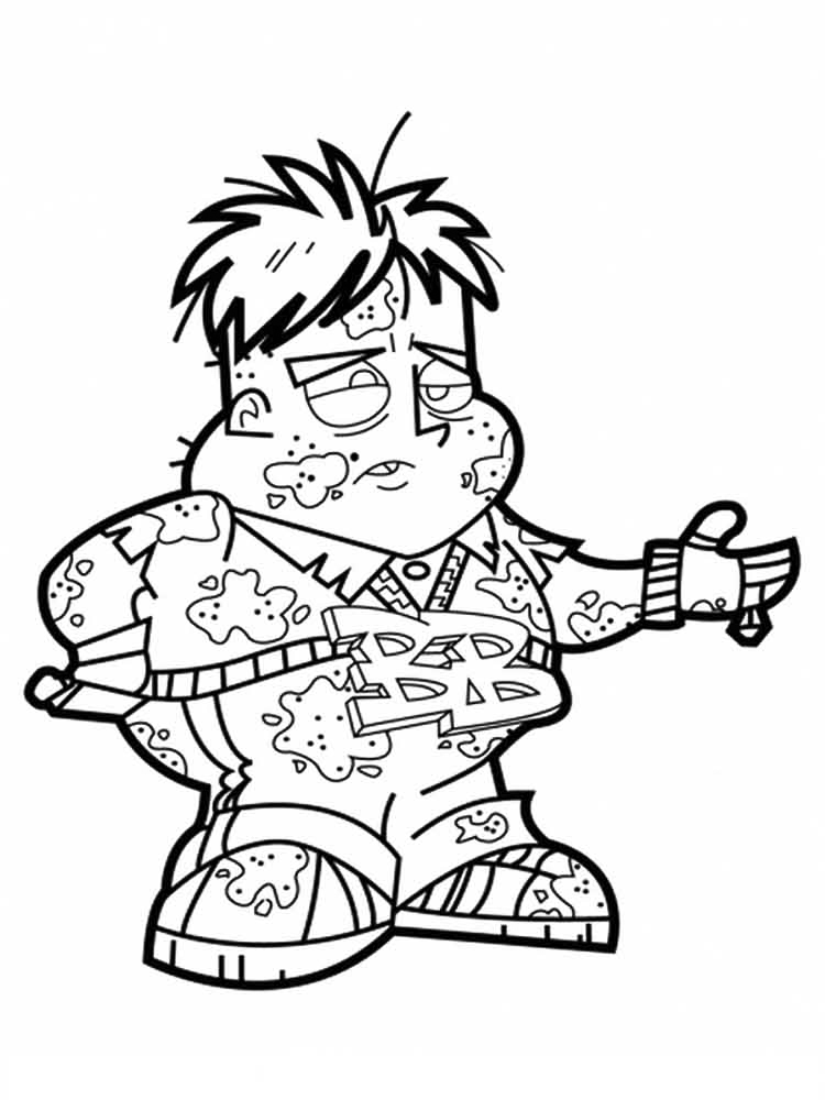 Blink Boy Johnny Test Coloring Page