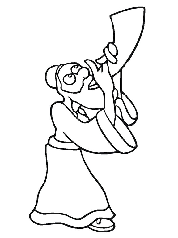 Blowing The Shofar Horn Coloring Page