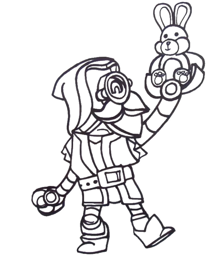 Brawl Stars Bunny Coloring Page
