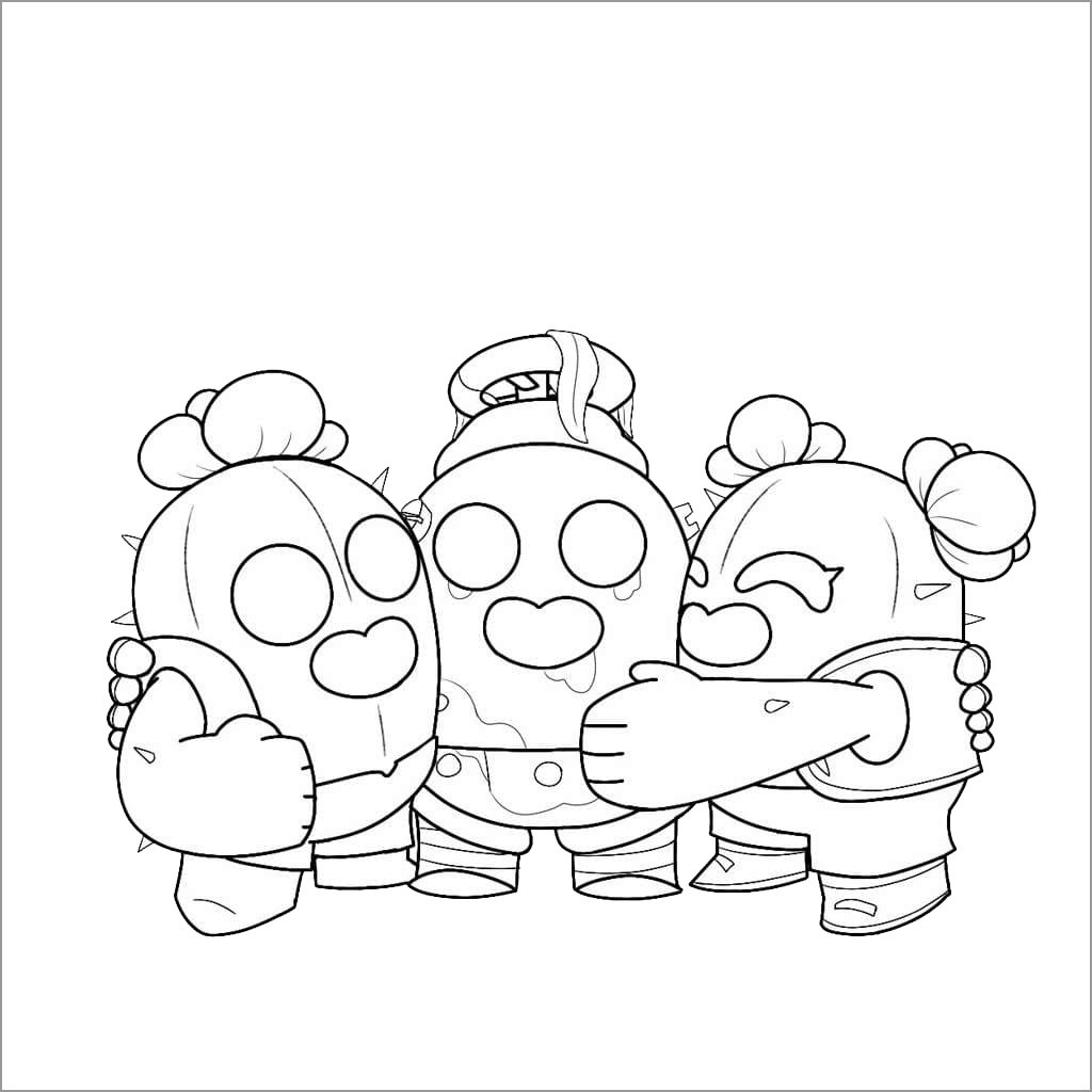 Brawl Stars Hug Coloring Page