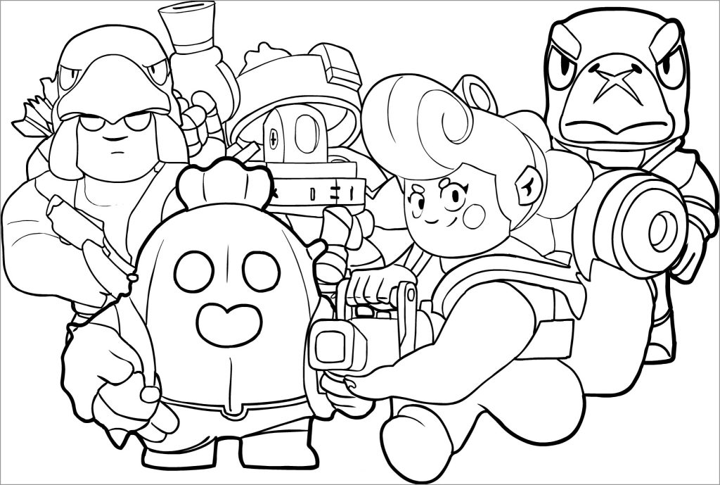 Brawl Star Coloring Brawl Stars Coloring Pages Free Printable
