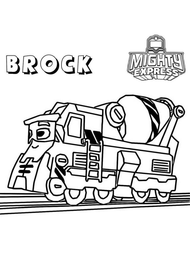 Brock Mighty Express Coloring Page