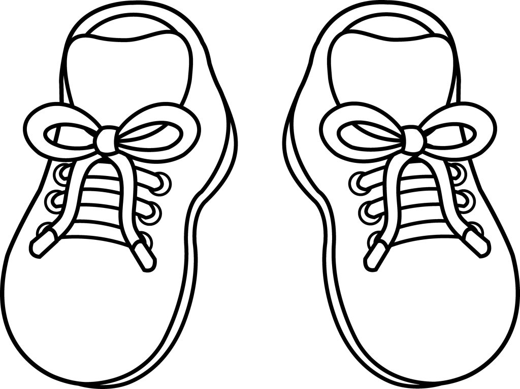 Cartoon Gym Shoes Coloring Page