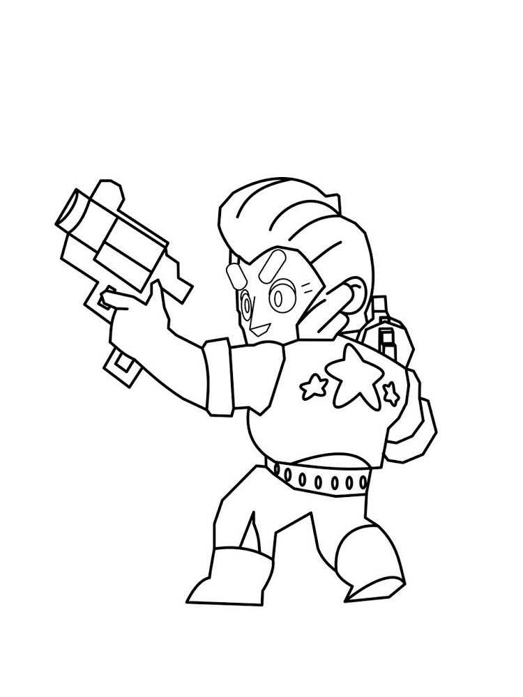 Colt Brawl Stars Coloring Page