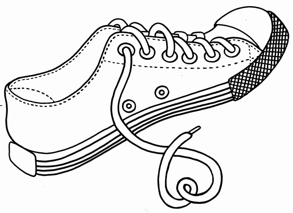 Converse Shoe Coloring Page