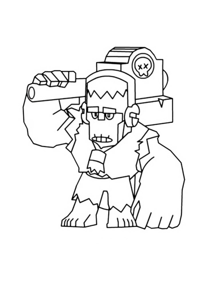 Frank Brawl Stars Coloring Page