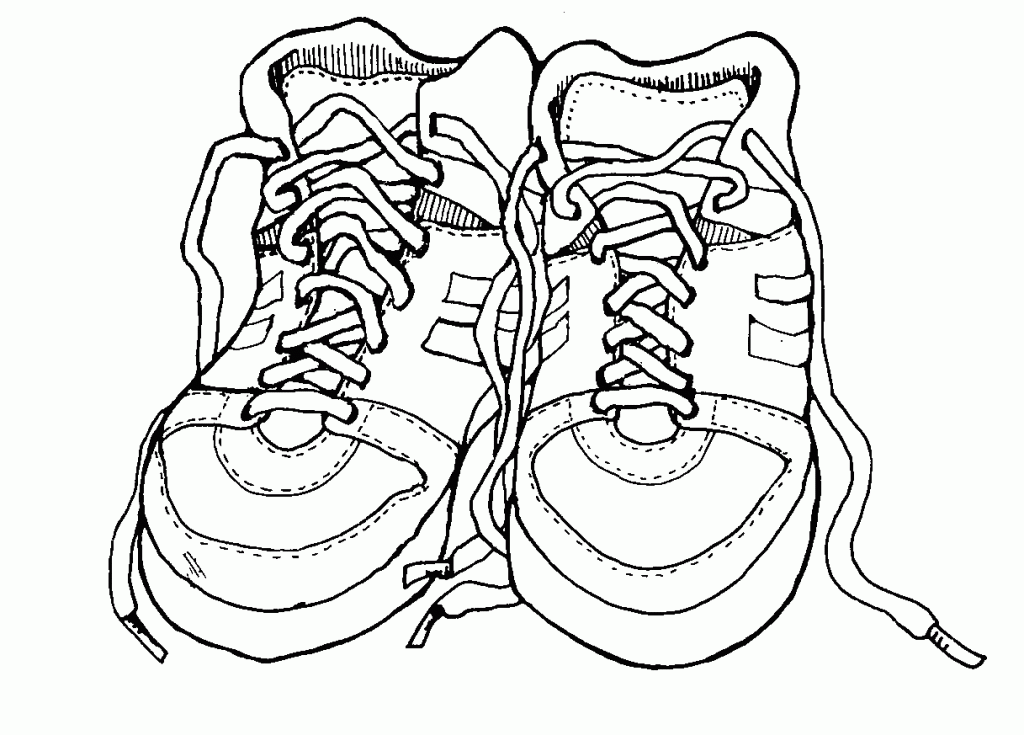 Gym Shoes Coloring Page