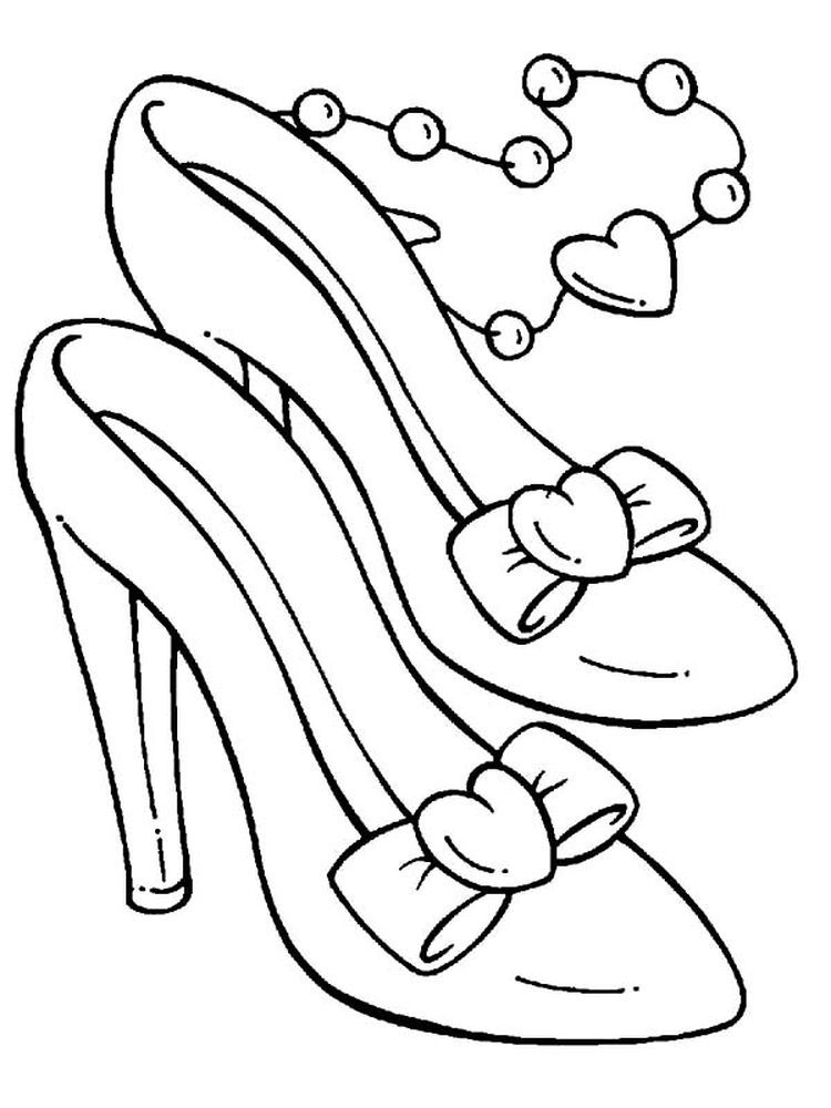 High Heel Shoes Coloring Page