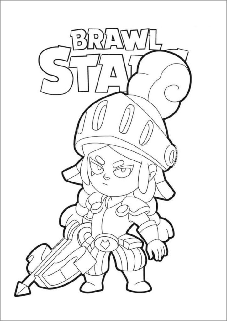 Jessie Brawl Stars Coloring Page