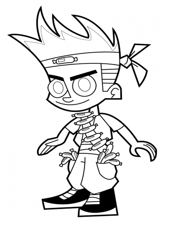 Johhny Test Ninja Coloring Page