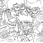 Johnny Test Characters Coloring Page