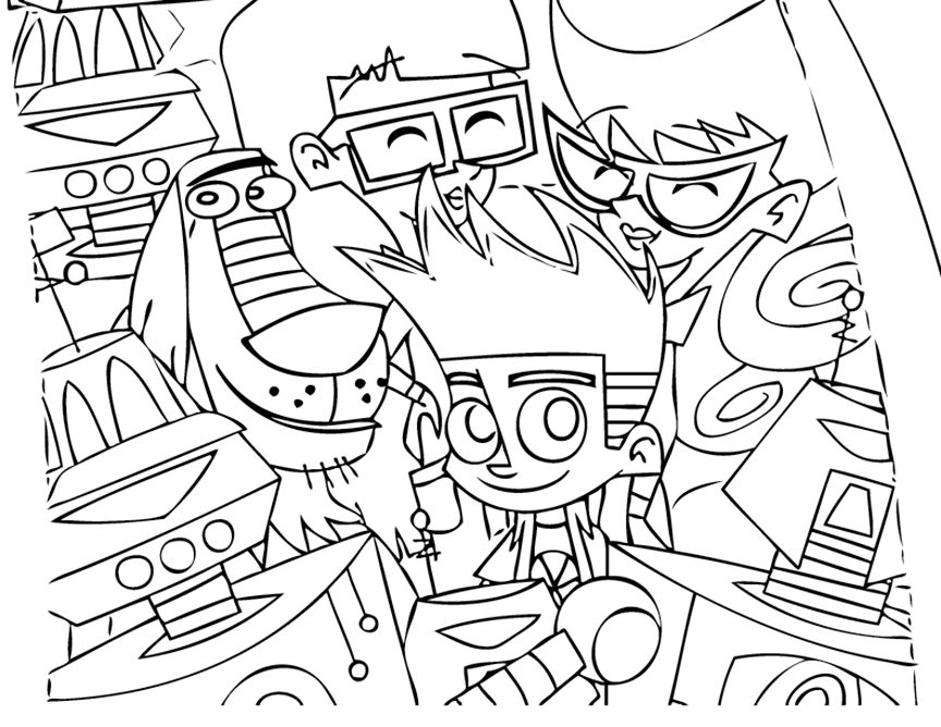 Johnny Test Characters Coloring Page