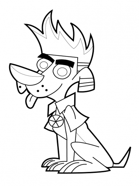 Johnny Test Dog Coloring Page