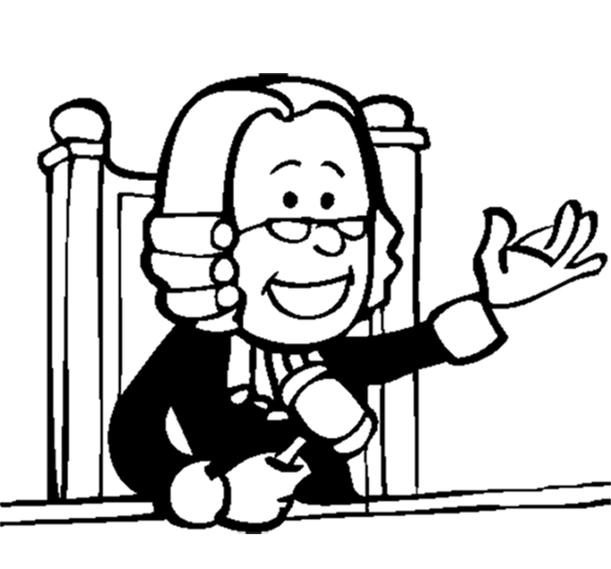 Joyous Judge Coloring Page