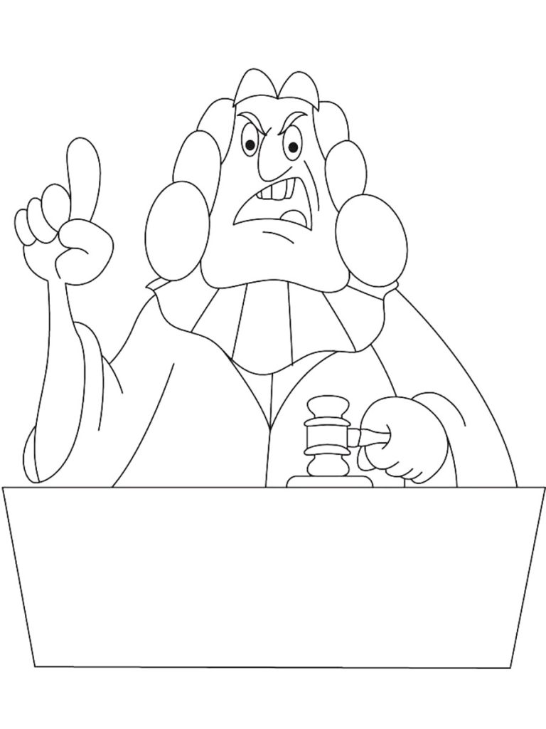 Judging Coloring Page