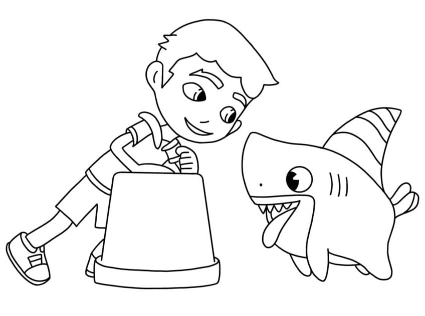 Max And Sharkdog Coloring Page