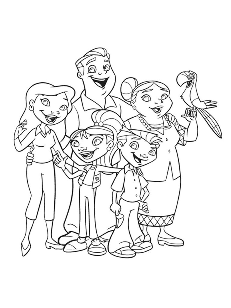 Maya And Miguel Family Coloring Page