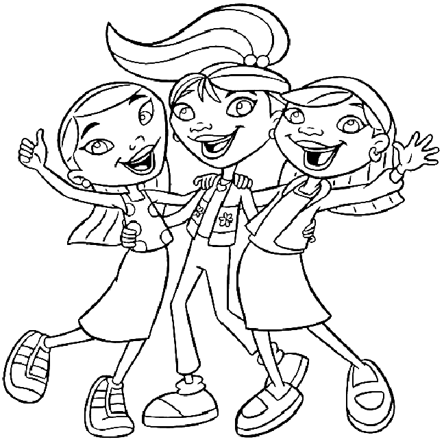 Mayas Friends Coloring Page