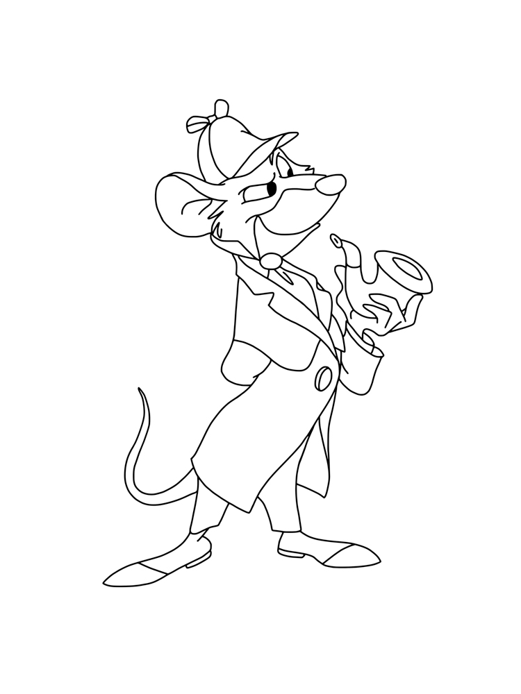 Mouse Detective Coloring Page
