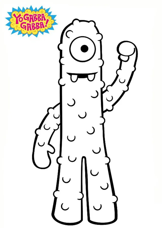 Muno Yo Gabba Gabba Coloring Page