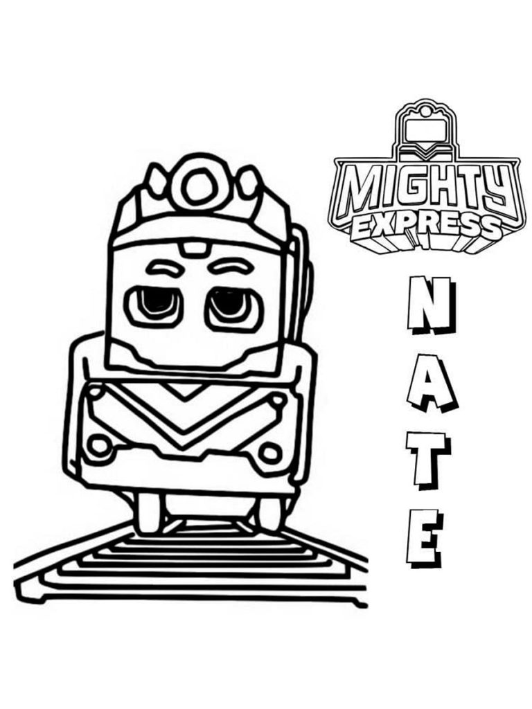 Nate Mighty Express Coloring Page