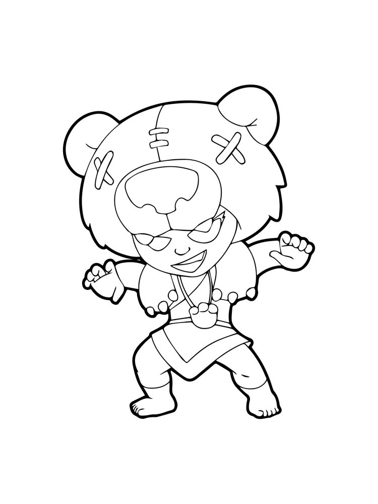 Nita Brawl Stars Coloring Page