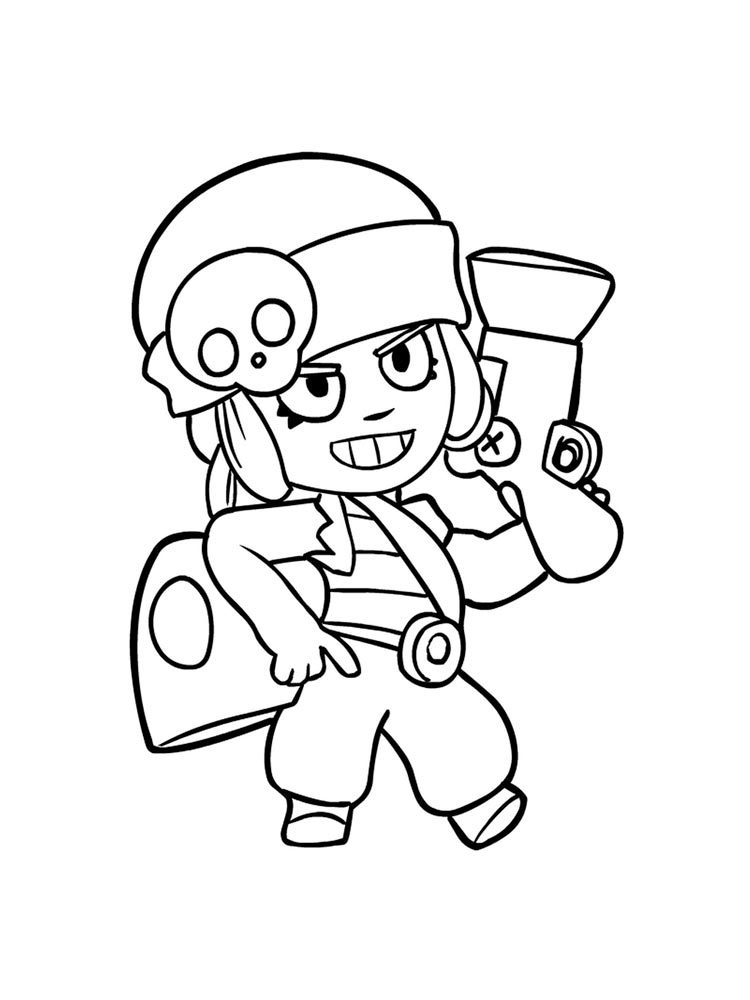 Penny Brawl Stars Coloring Page