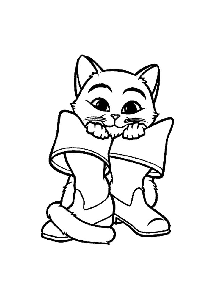 Puss N Boots Coloring Page