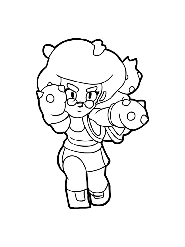 Rosa Brawl Stars Coloring Page